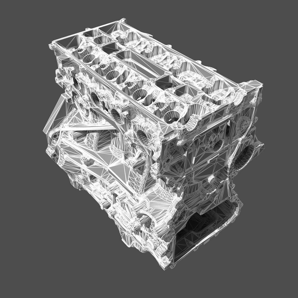 4 Cylinder Engine Block 02 3D model_15