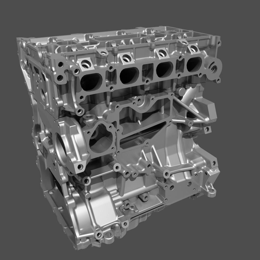 4 Cylinder Engine Block 02 3D model_3