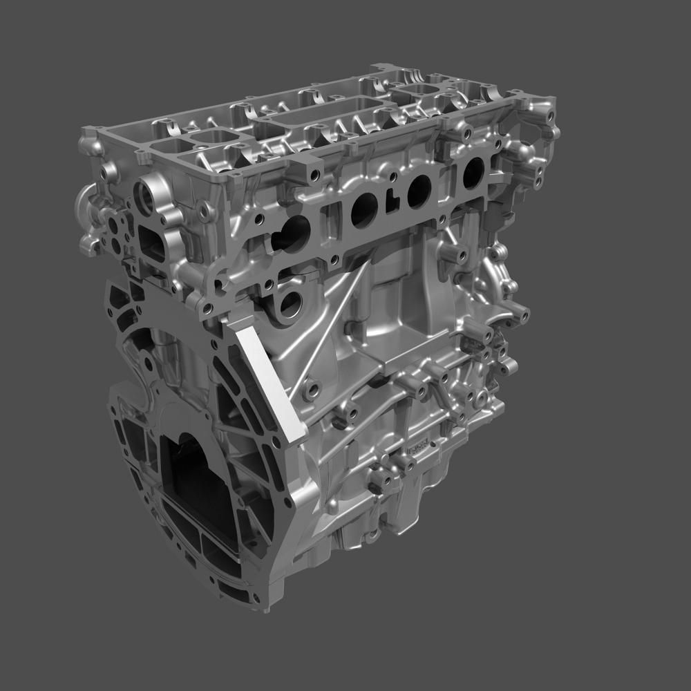 4 Cylinder Engine Block 02 3D model_13