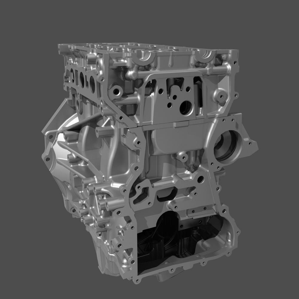 4 Cylinder Engine Block 02 3D model_1