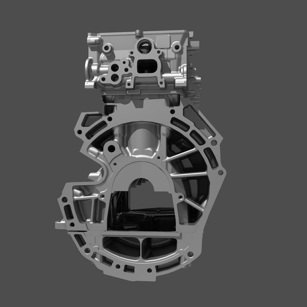 4 Cylinder Engine Block 02 3D model_7