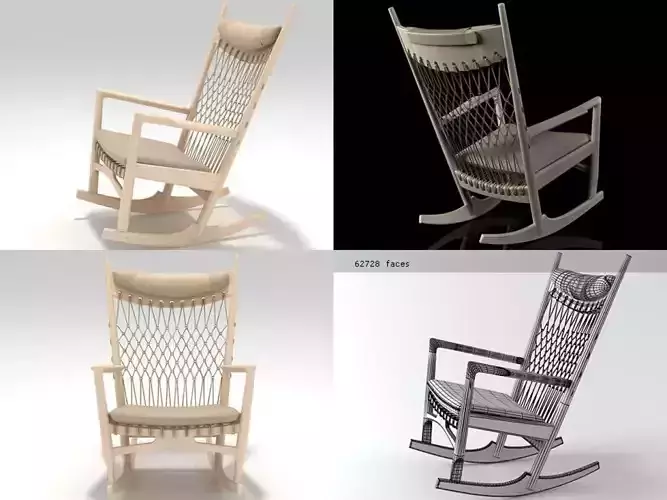 PP124 The Rocking Chair 3D model