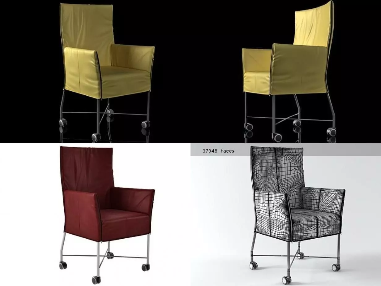 Chaplin chair on wheels 3D model_1