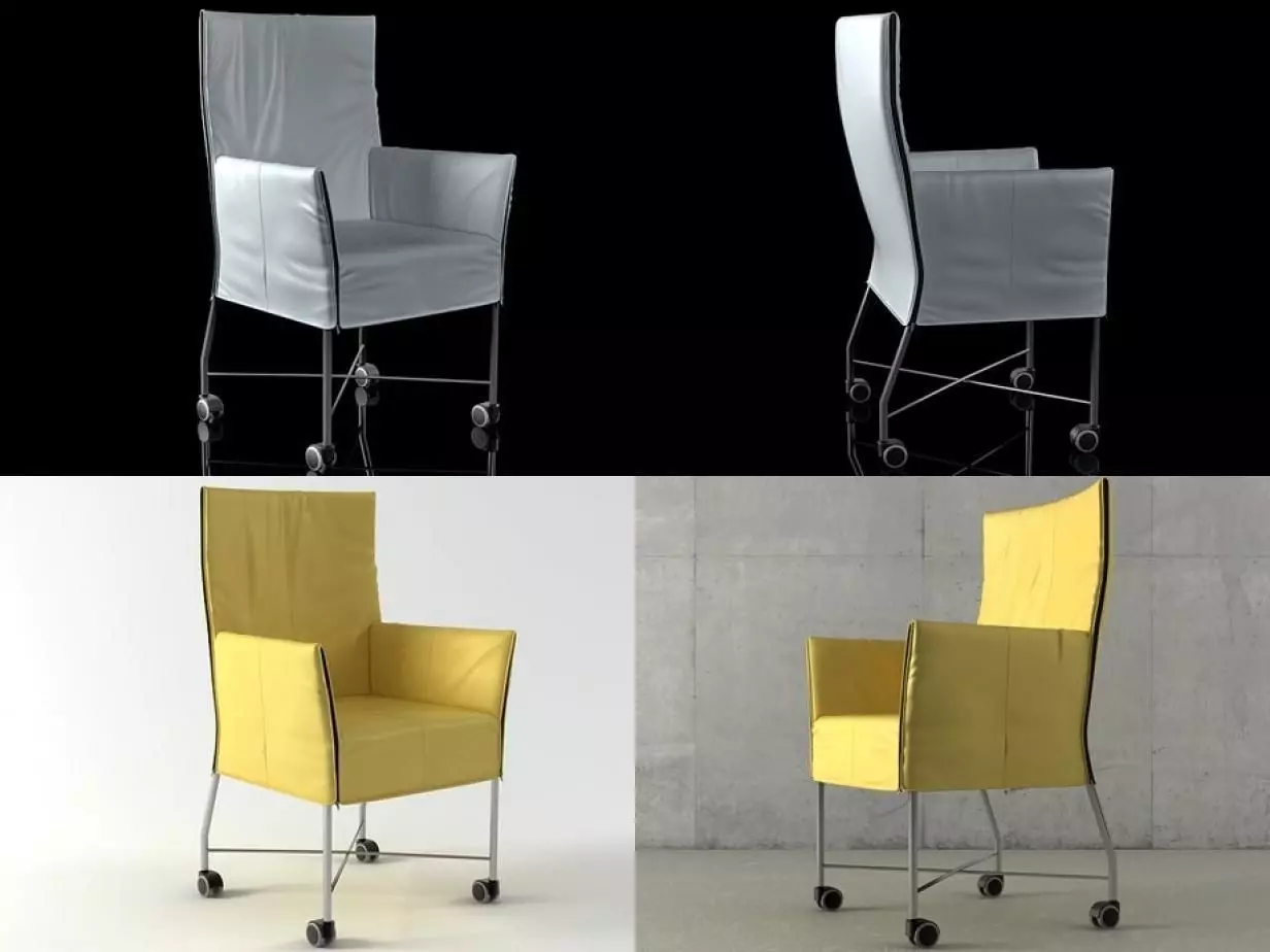 Chaplin chair on wheels 3D model_0