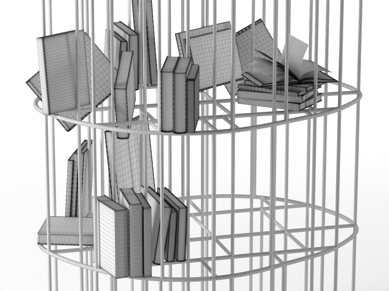 Golden Cage 3D model_2