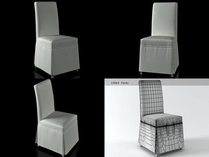 Liz four different chairs 3D model