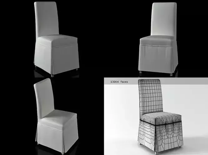 Liz four different chairs 3D model