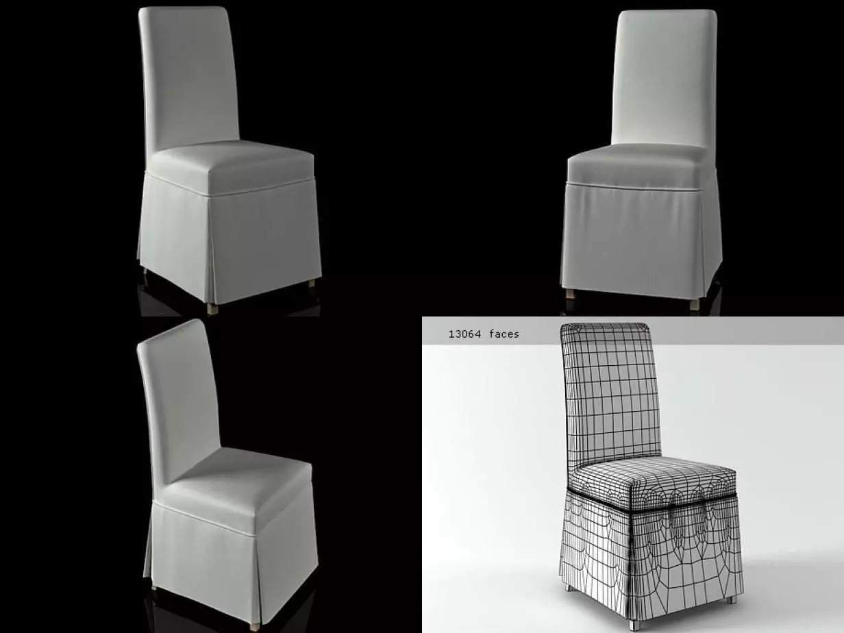 Liz four different chairs 3D model_0
