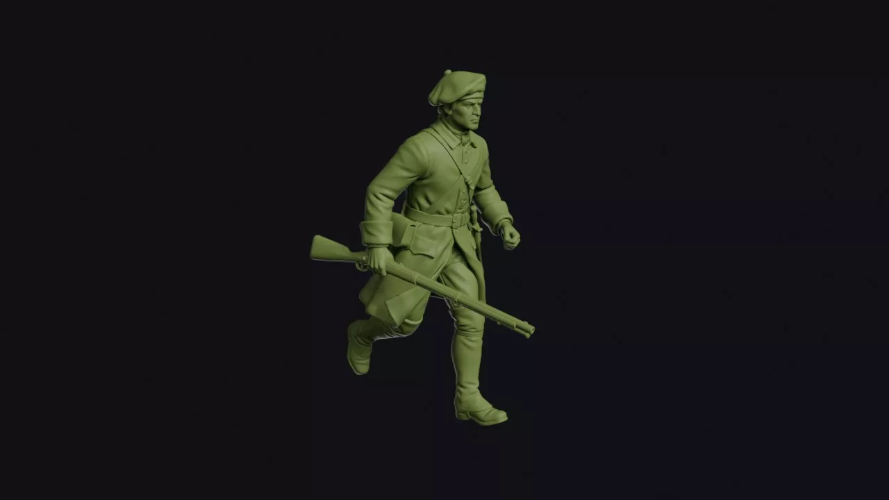 French and Indian War French Colonial Marine Trailing his 3D print model
