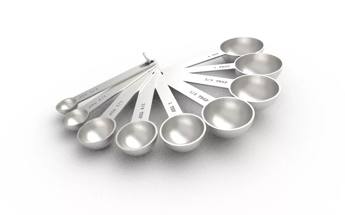 Measuring Spoon Set M01 Low-poly 3D model
