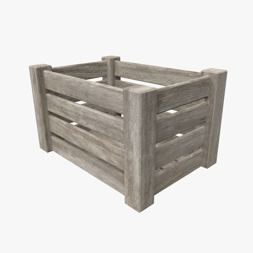 Wooden Crate Low-poly 3D model