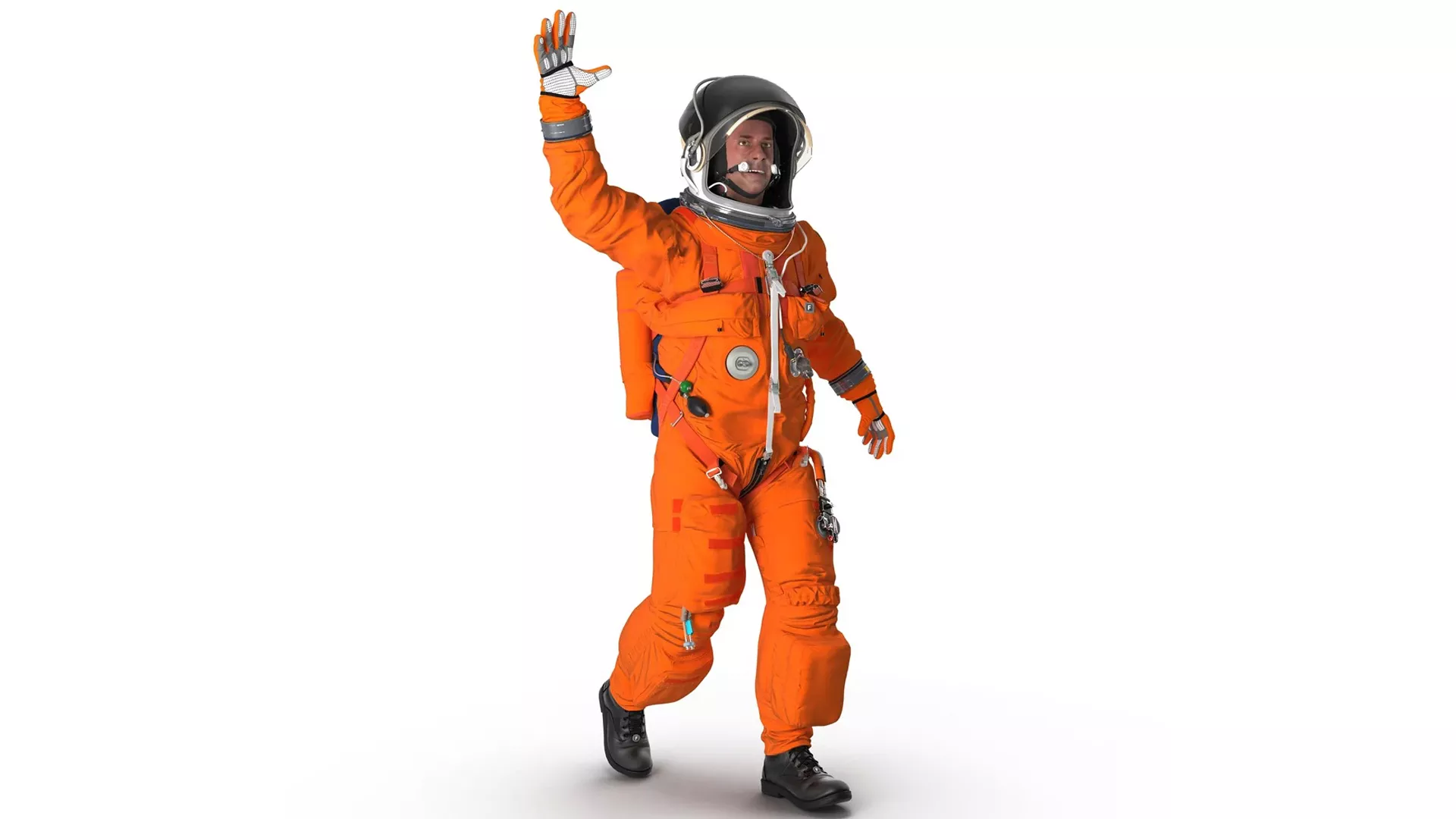 US Astronaut Wearing Advanced Crew Escape Suit ACES Rigged 2 3D model