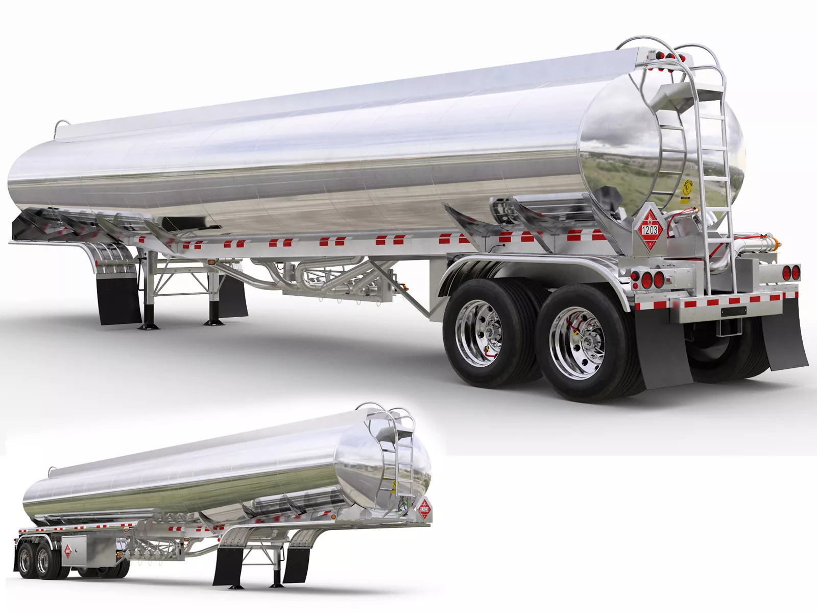Fuel Tank Trailer PBR 3D model