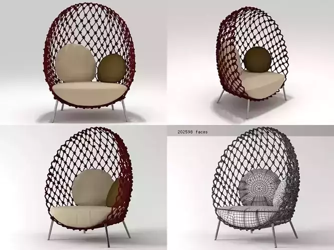 Dragnet Lounge Chair 3D model