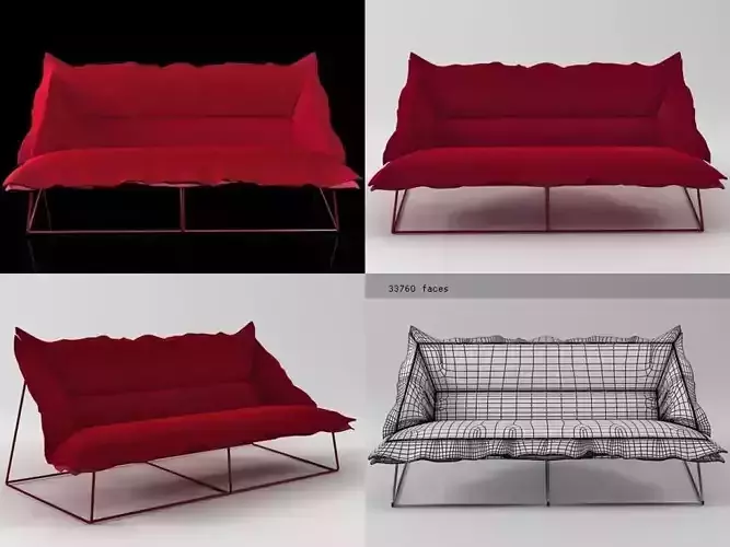 Volant 3-Seat Sofa Demi 296