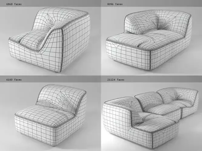 So four different sofas and chairs