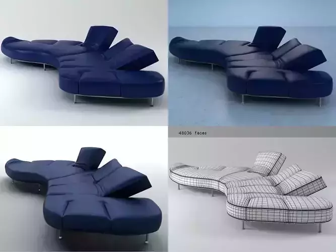 Flap four different sofas 3D model