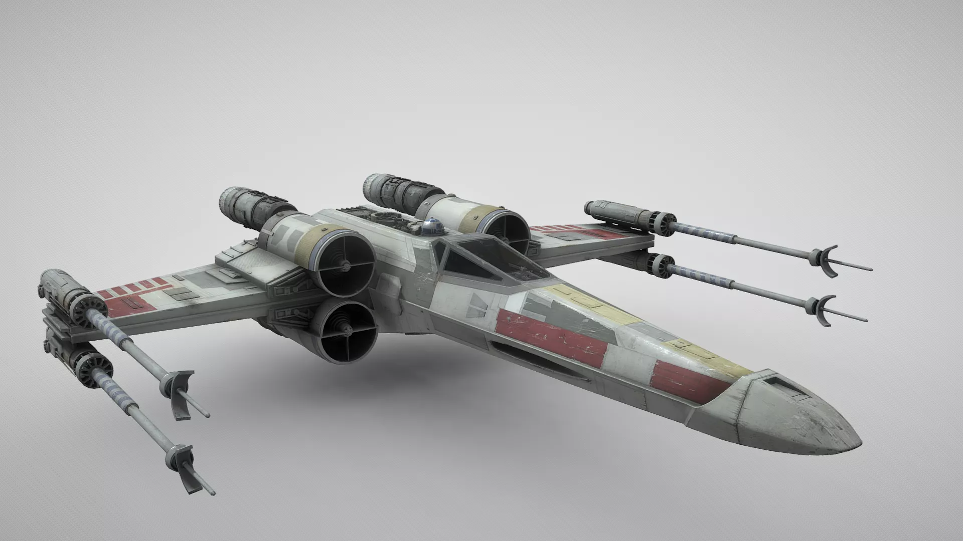 X-Wing T65 Low-poly 3D model