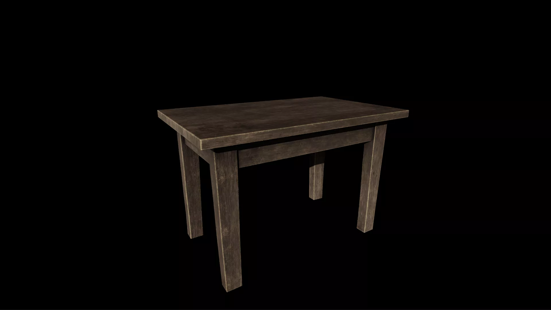TV Wooden Table Free low-poly 3D model