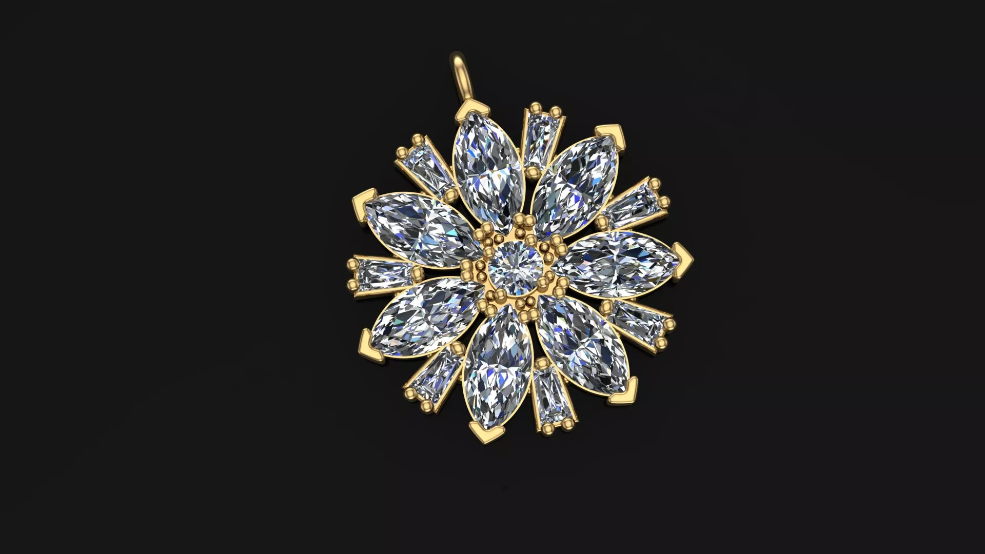 Floral Pendant Earring Charm Collection 3dm print 3D print model