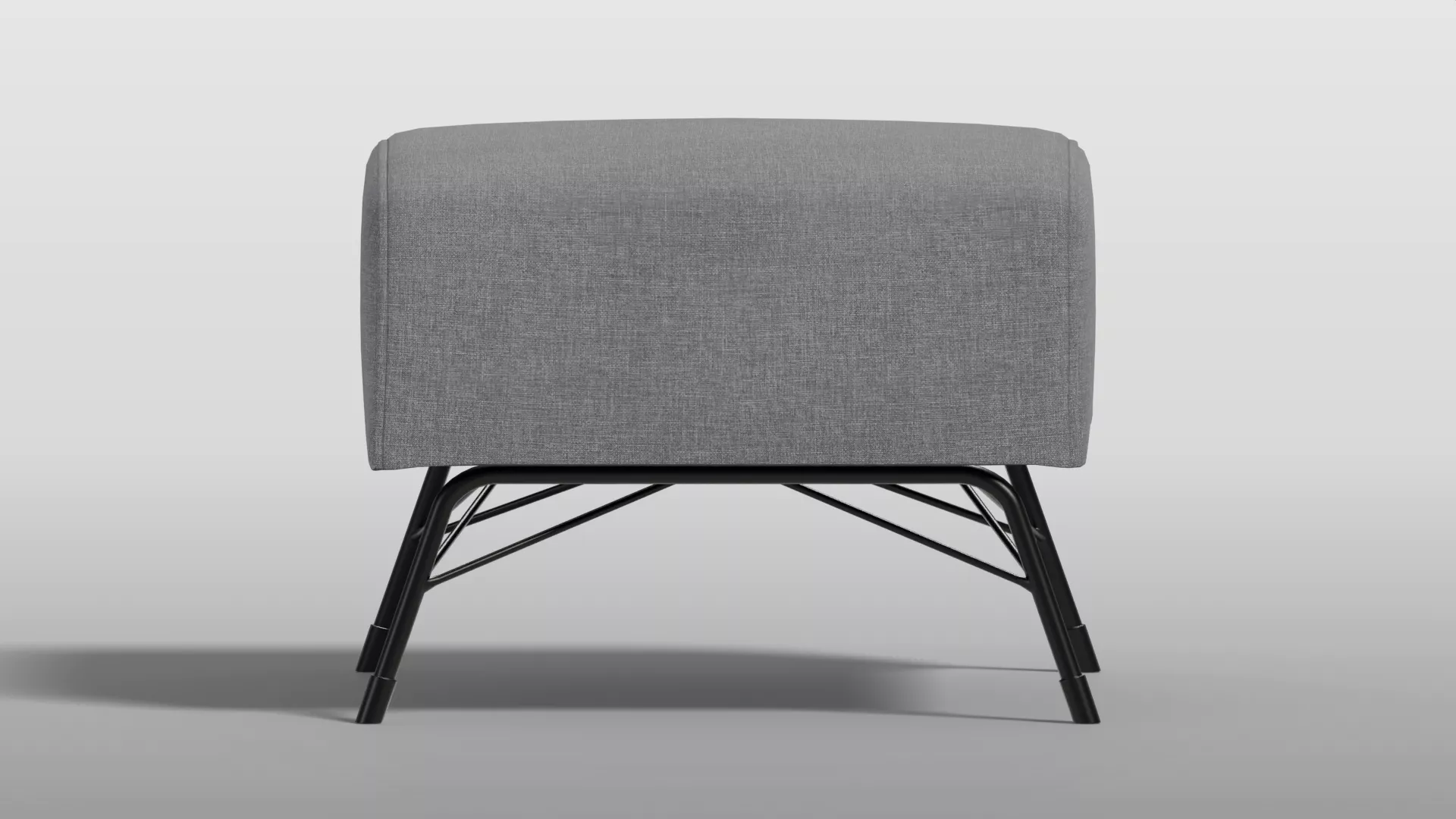 Modern Gray Ottoman 3D model