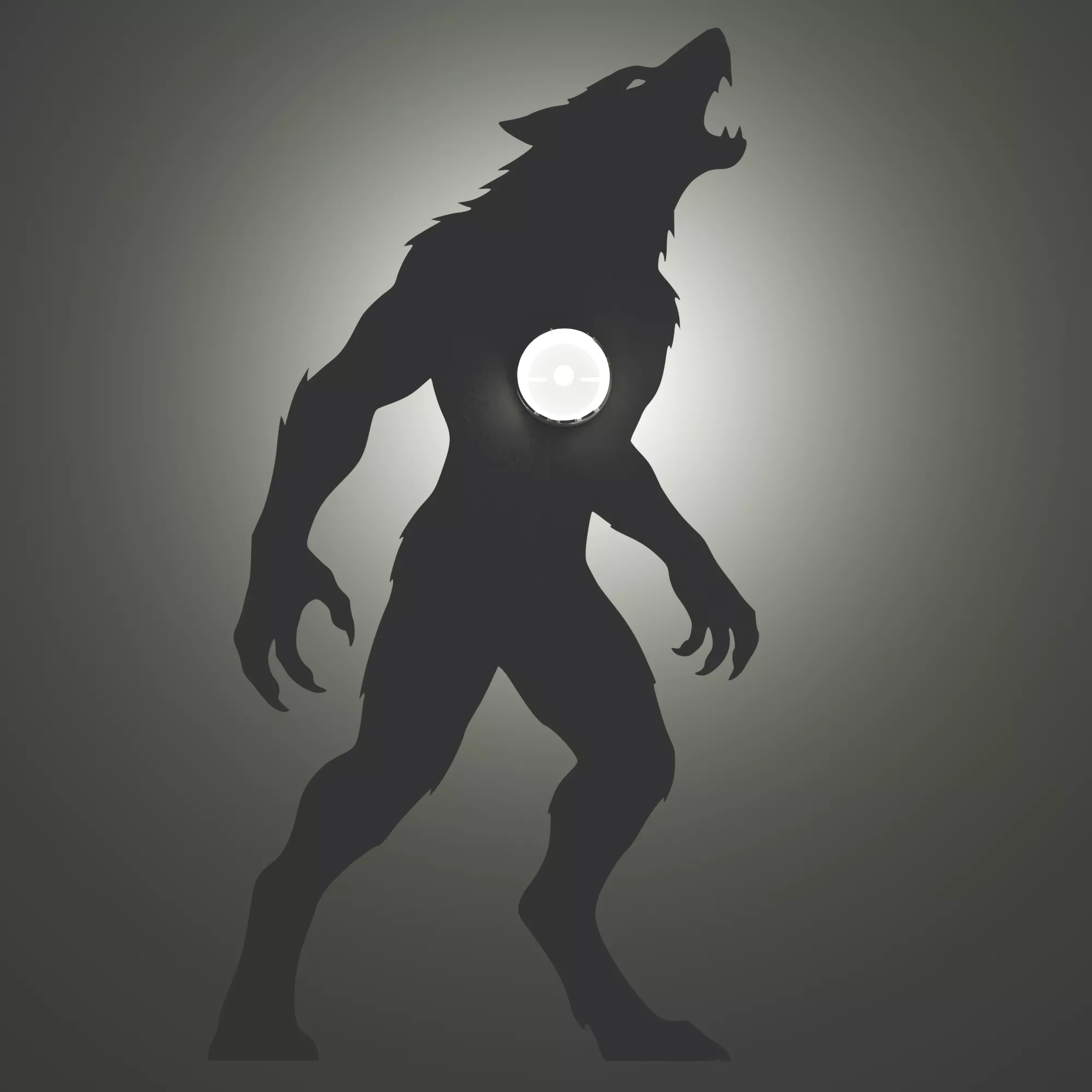 Werewolf Shadow Lamp 3D print model