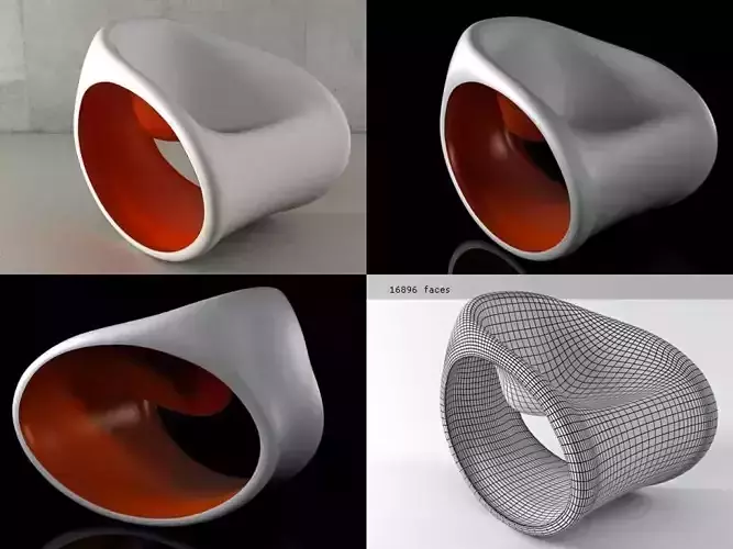 MT3 futuristic ring design 3D model