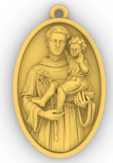Medalla San Antonio de Padua 3D print model