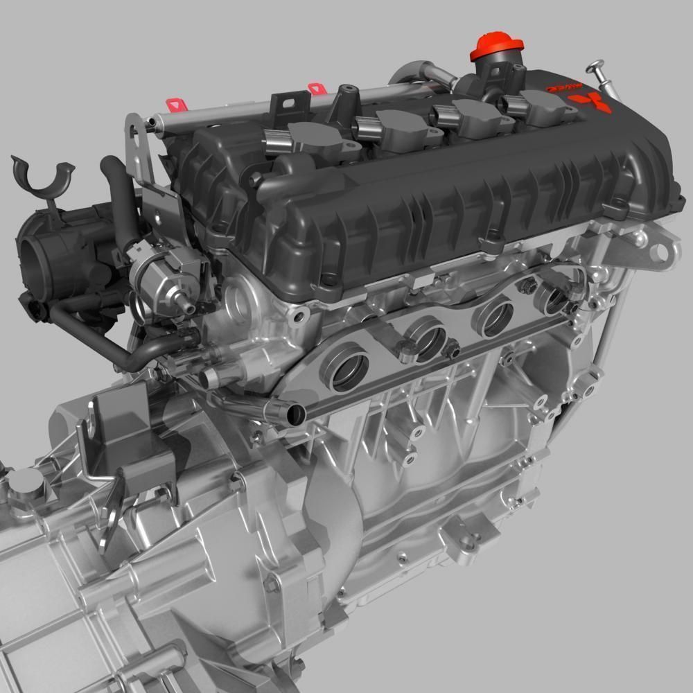 Engine with Transmission 3D model_15