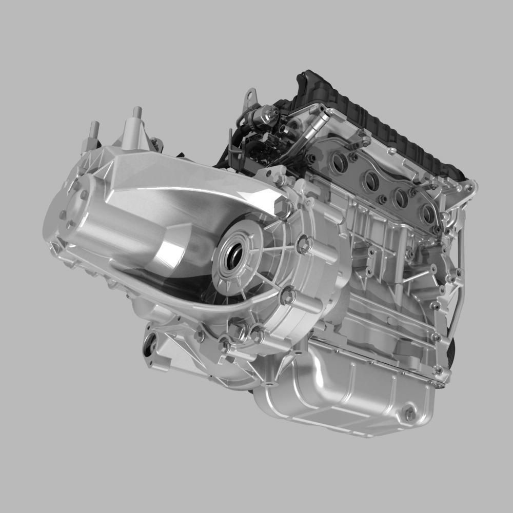 Engine with Transmission 3D model_12