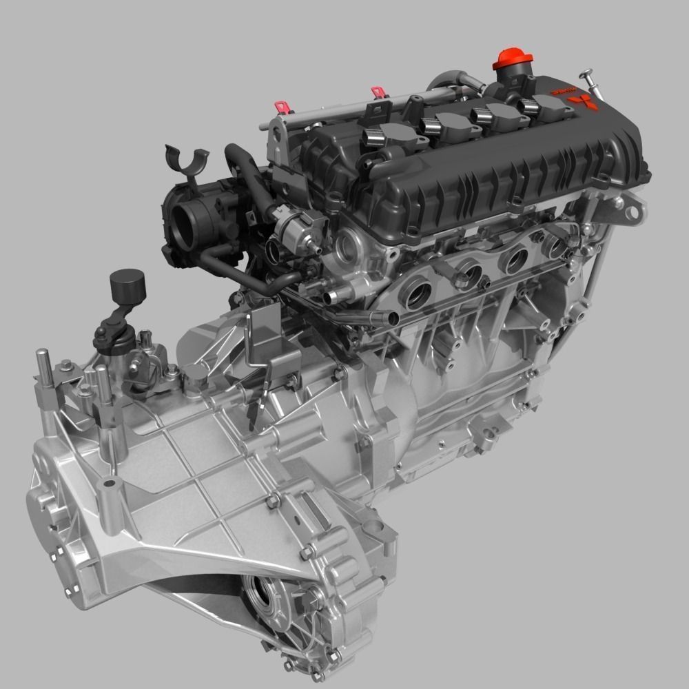 Engine with Transmission 3D model_34