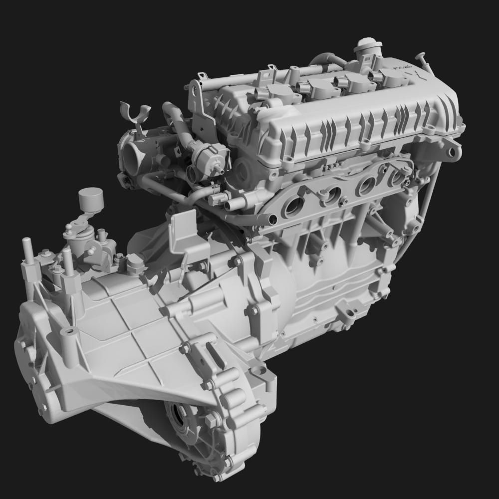 Engine with Transmission 3D model_25