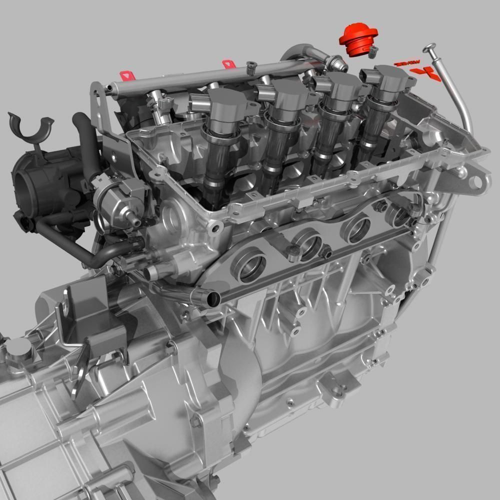 Engine with Transmission 3D model_16