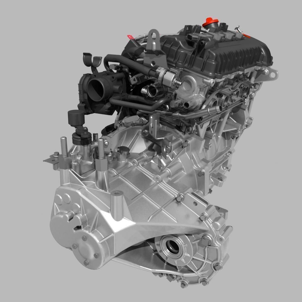 Engine with Transmission 3D model_11
