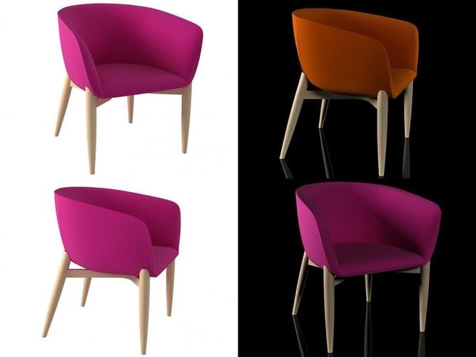 Lulea four chairs 3D model