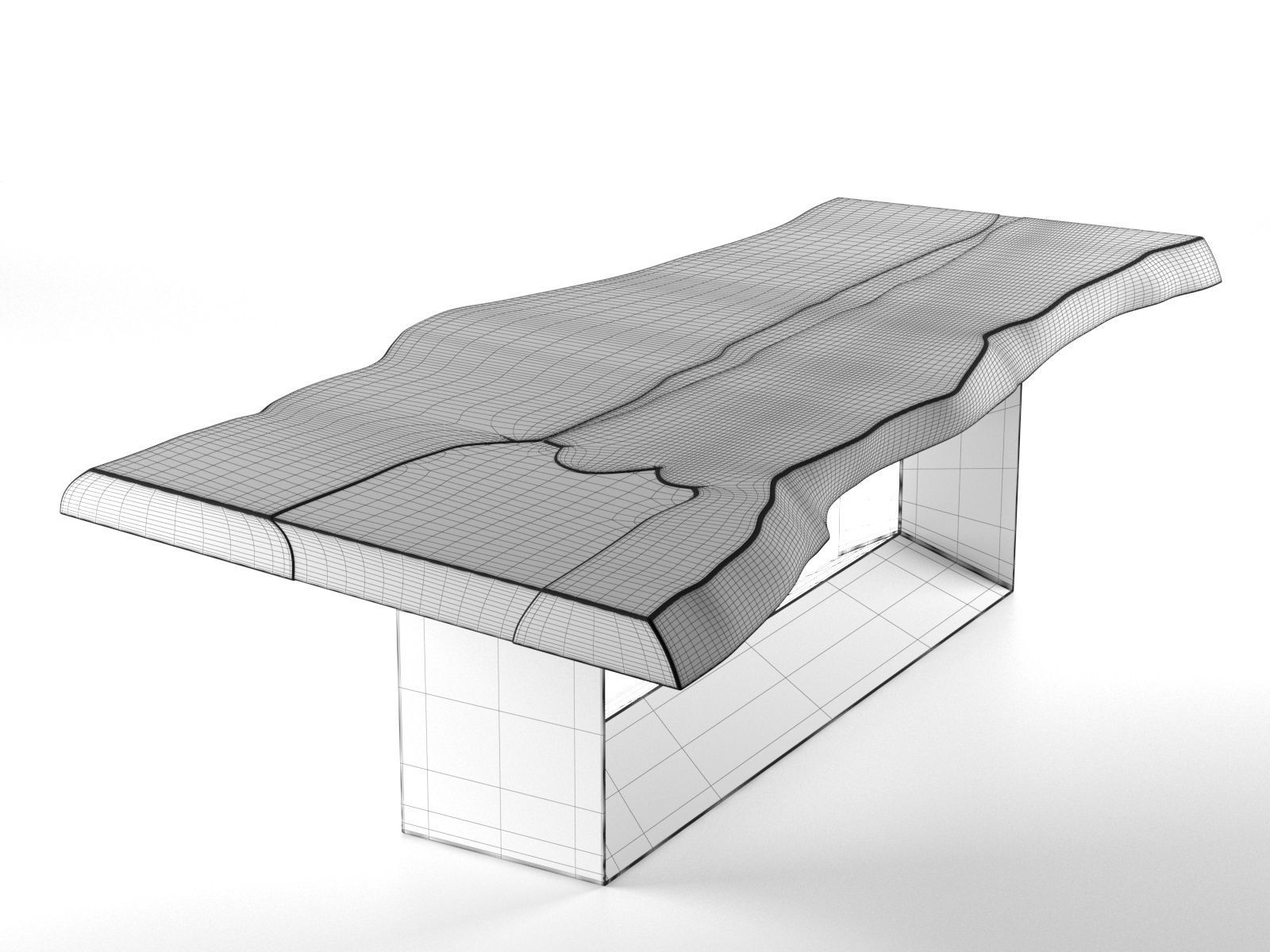Cube Table 3D model_1