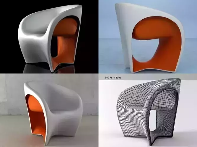 MT1 futurist chair design 3D model