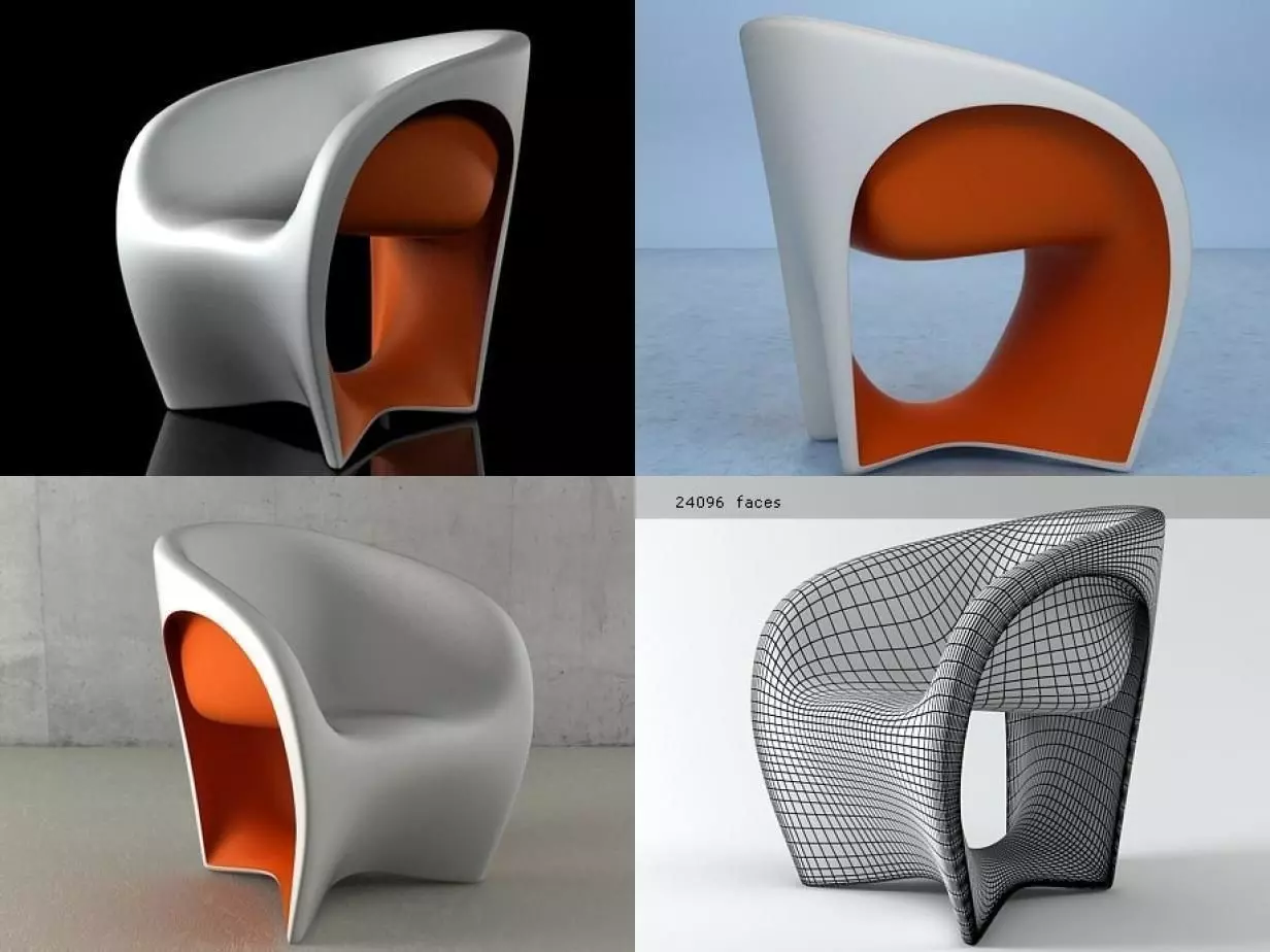 MT1 futurist chair design 3D model_0