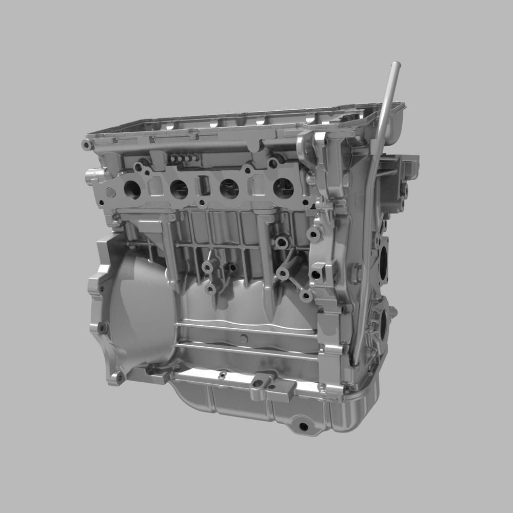 Engine with Transmission Exhaust 3D model_15