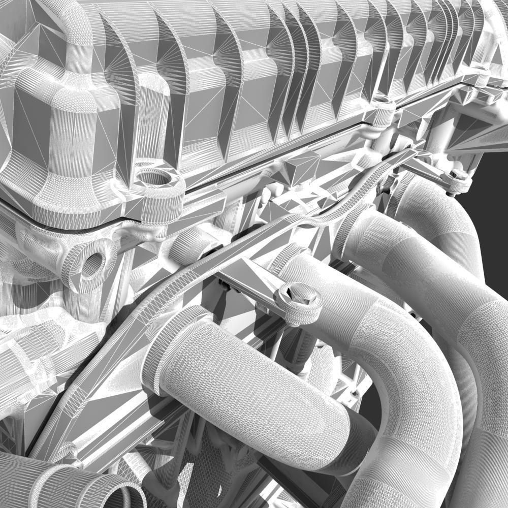 Engine with Transmission Exhaust 3D model_34