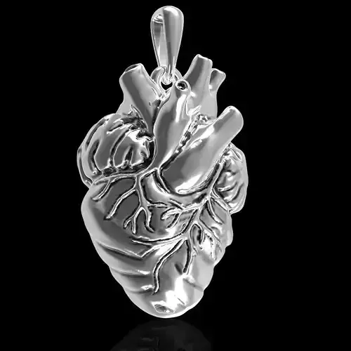 pendant heart 3D print model