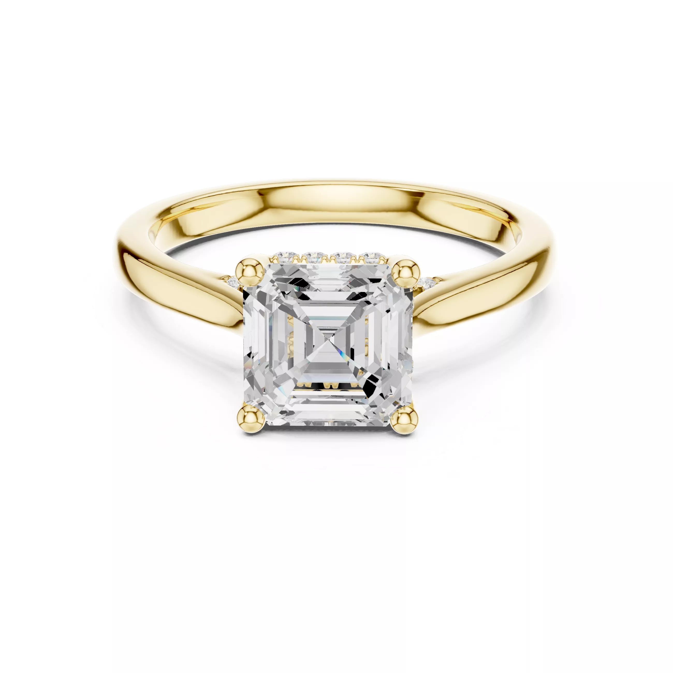 Emerald Engagement Ring 3D print model 3D print model