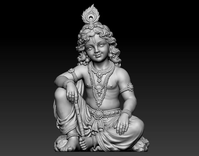 krishna 3d unique printed model 3D print model