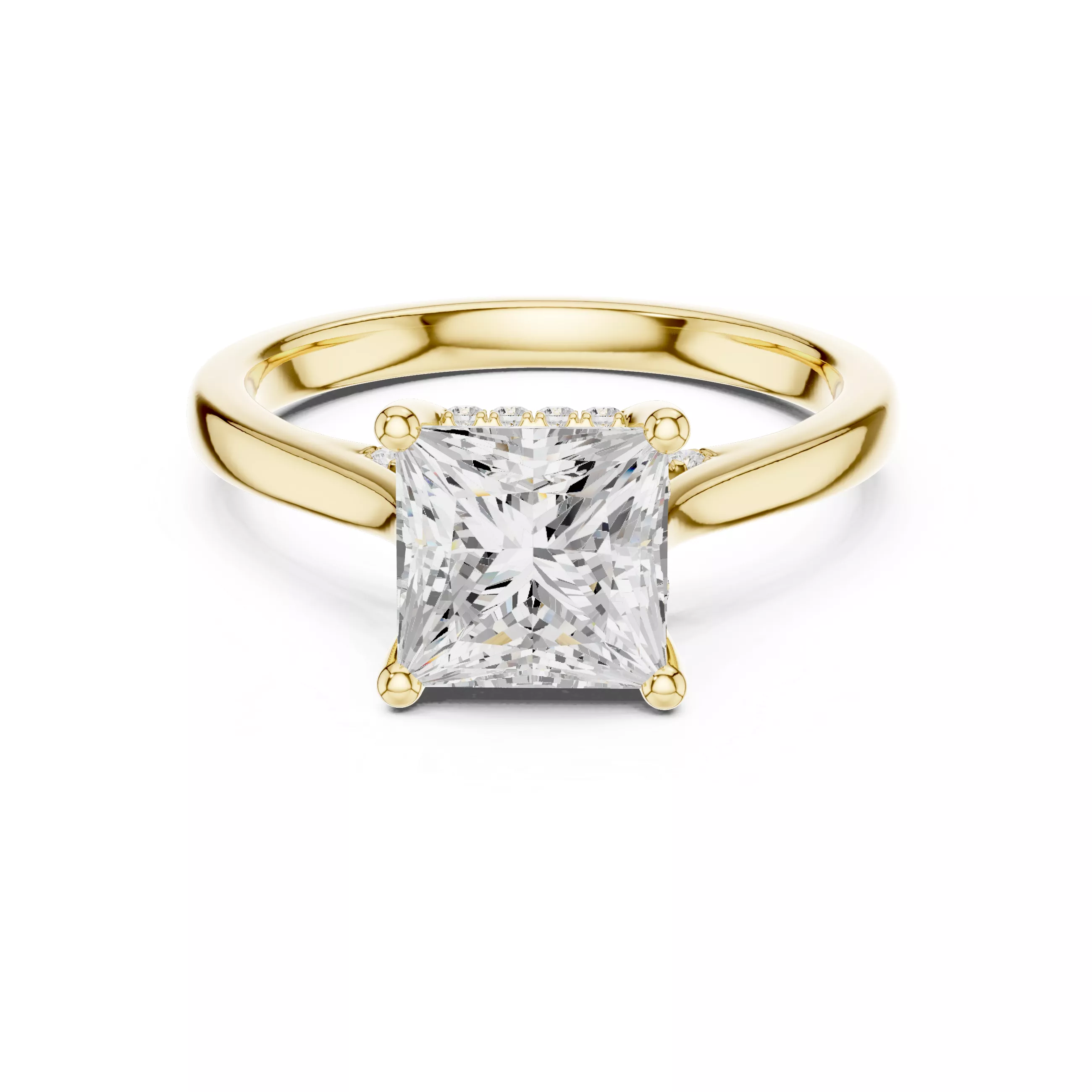 Princess Engagement Ring 3D print model 3D print model