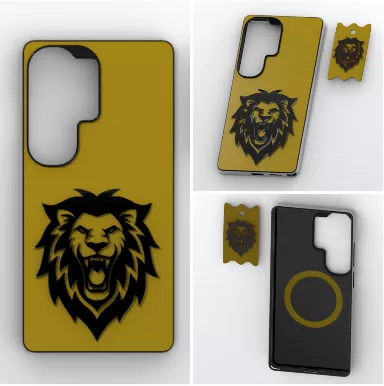 Lion Magnetic Phone Case 3D print model