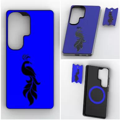 Peacock Magnetic Phone Case 3D print model