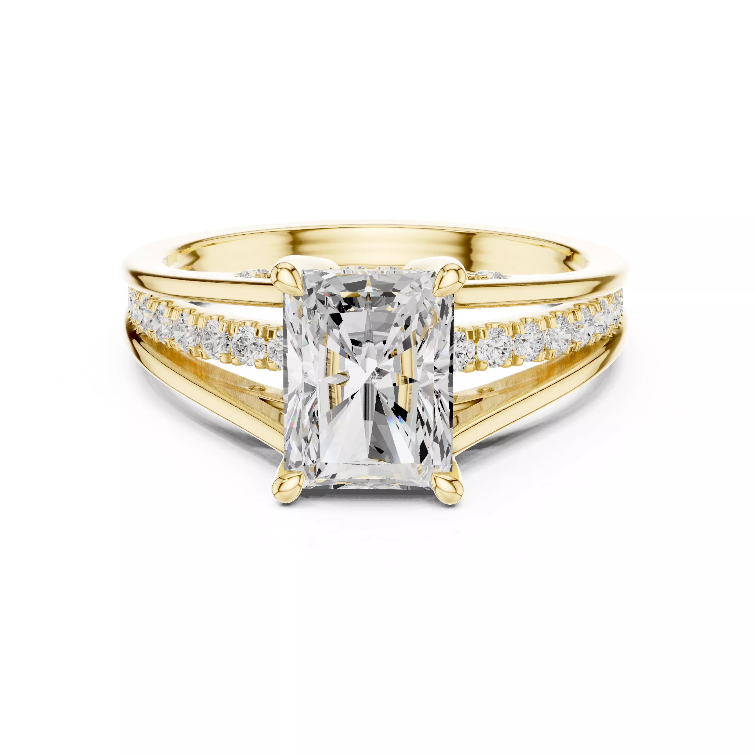Radiant Engagement Ring 3D print model 3D print model 3D print model
