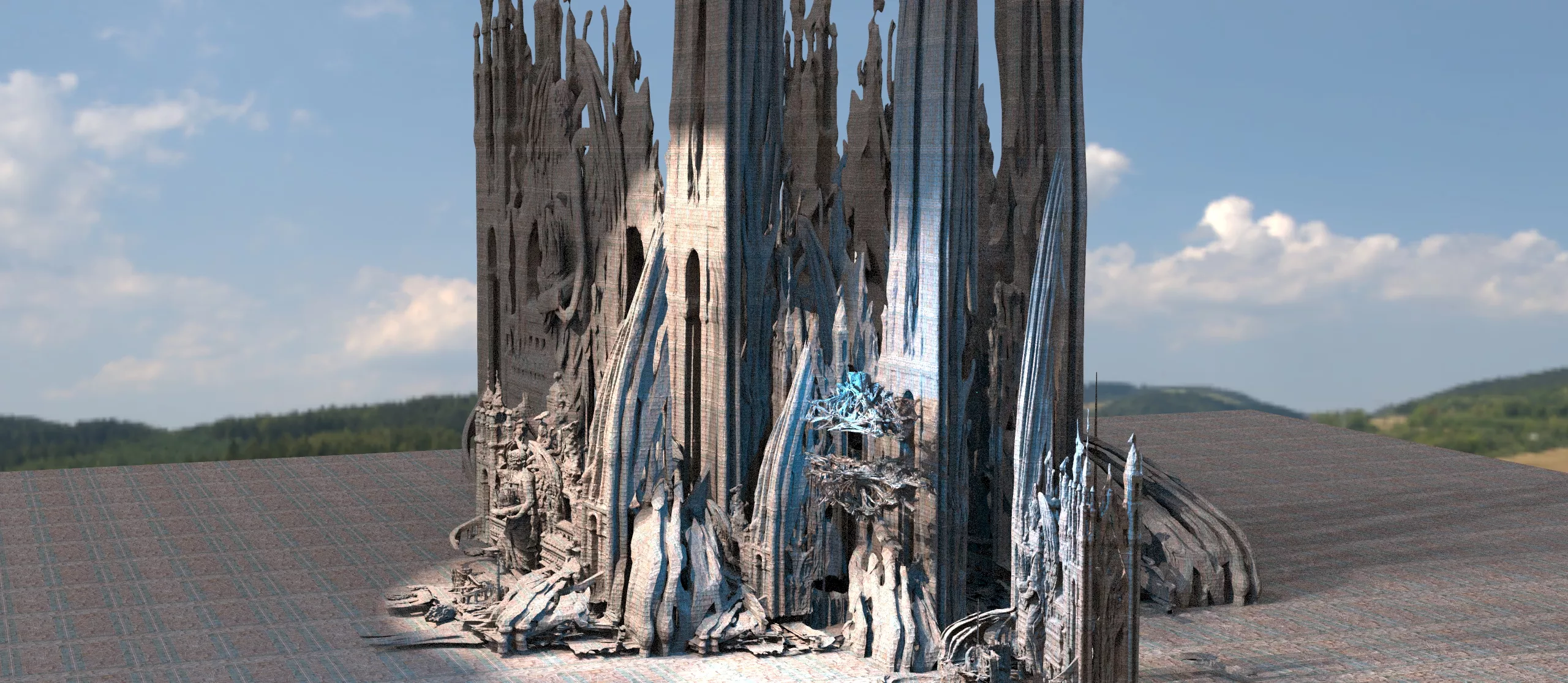 Desert mist ruin kitbash 10 Low-poly 3D model