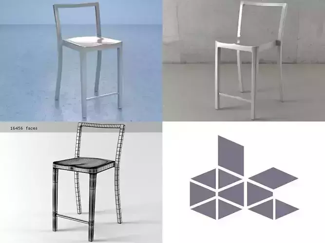 Icon Counter Stool 3D model