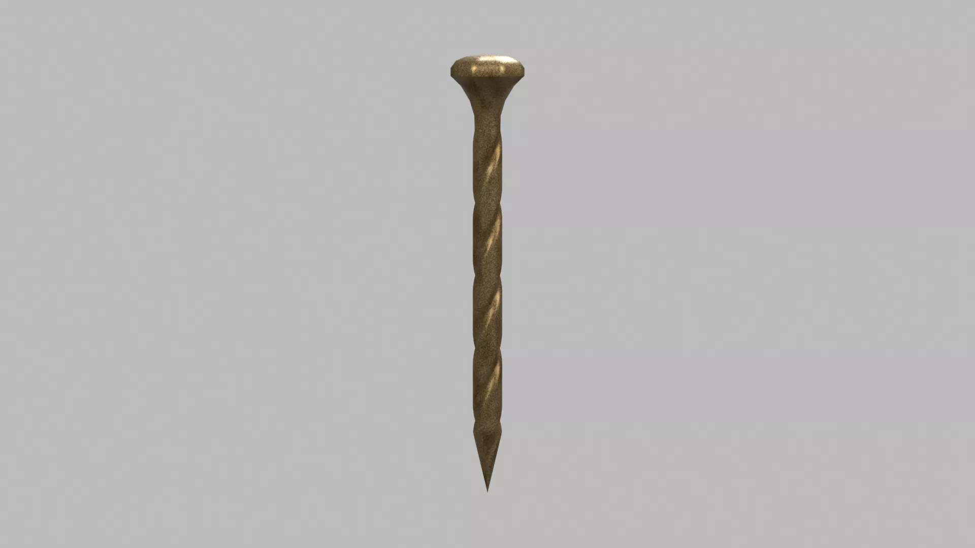 Tapered Nail with Rounded Cap Low-poly 3D model